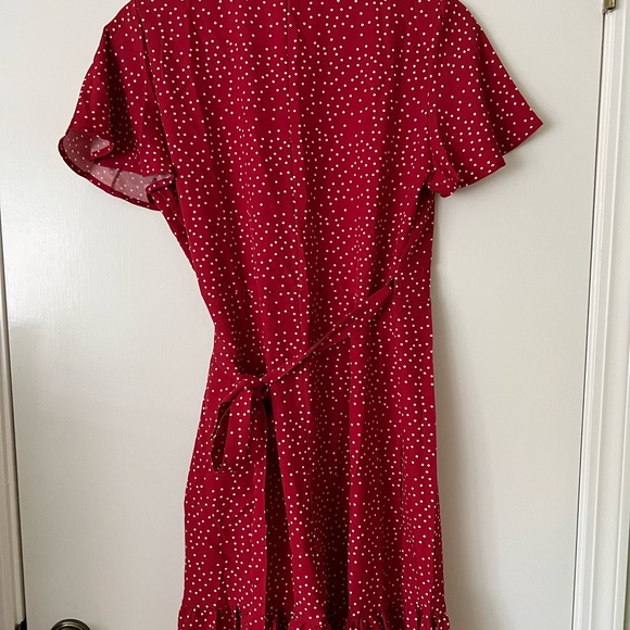 Nagoo Wrap Dress Red - Medium - Picture 4 of 5